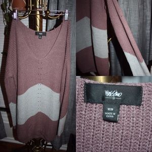 Mossimo mauve and grey sweater